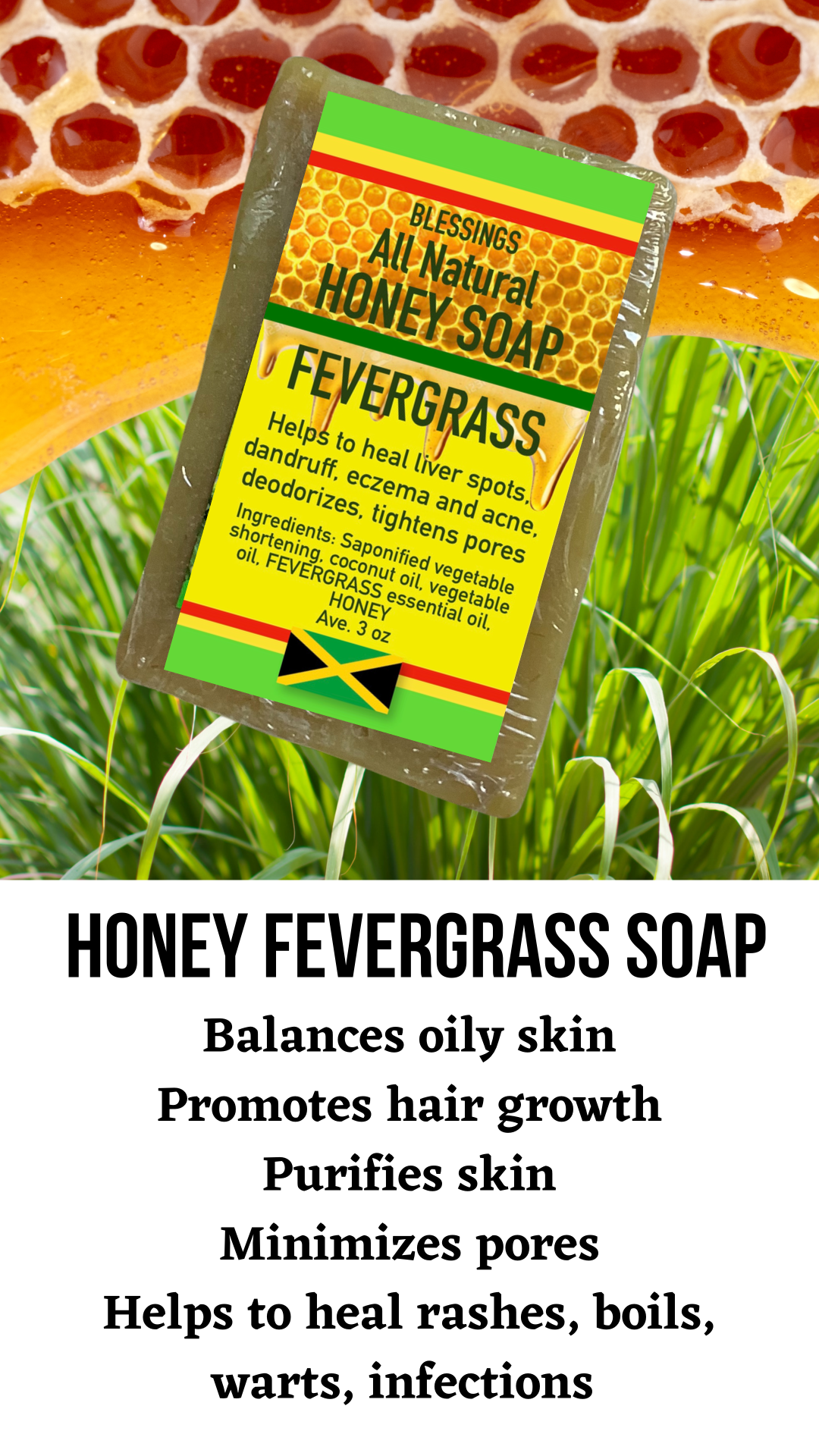 Honey Fevergrass (Lemongrass) Soap