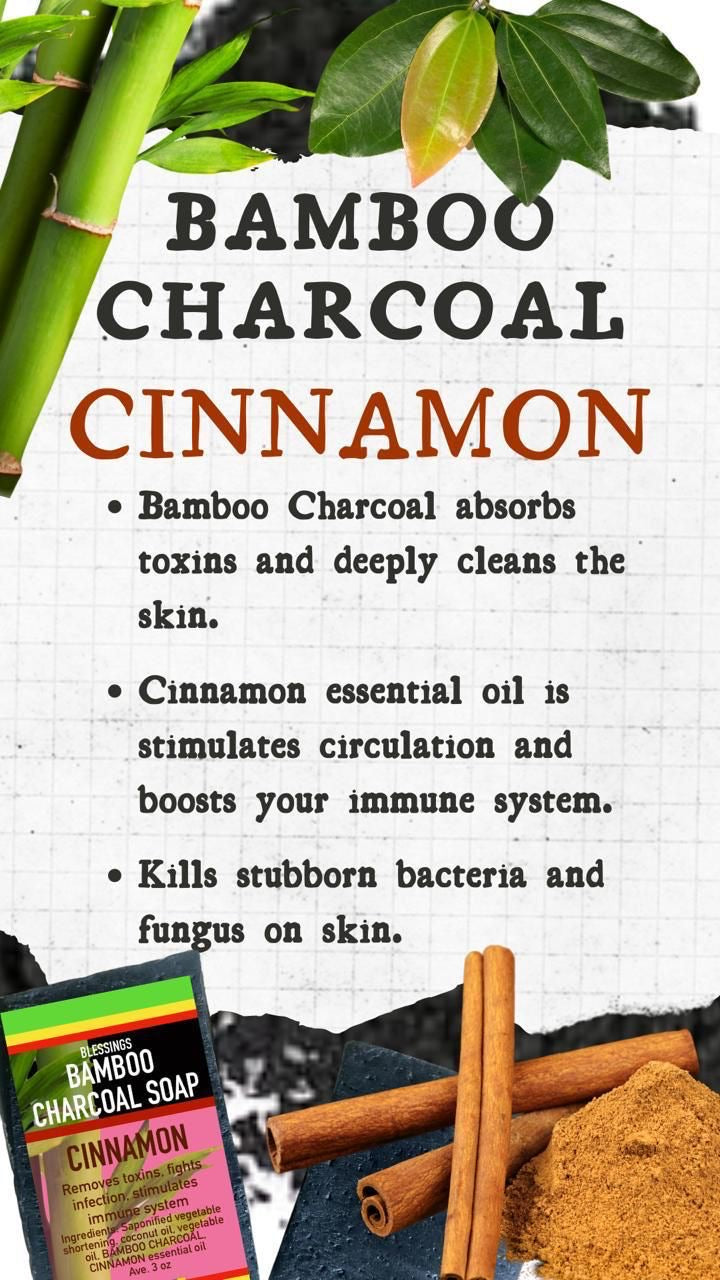 Bamboo Charcoal Cinnamon Soap