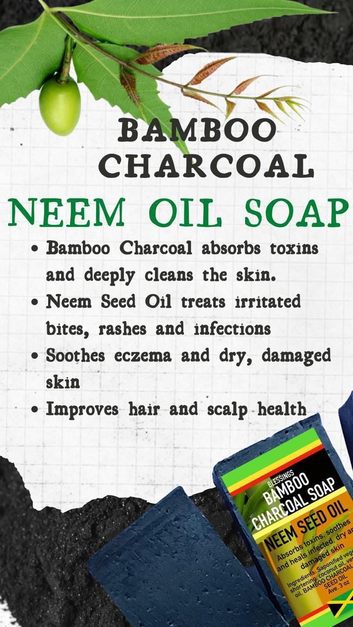 Bamboo Charcoal Neem Seed Oil Soap