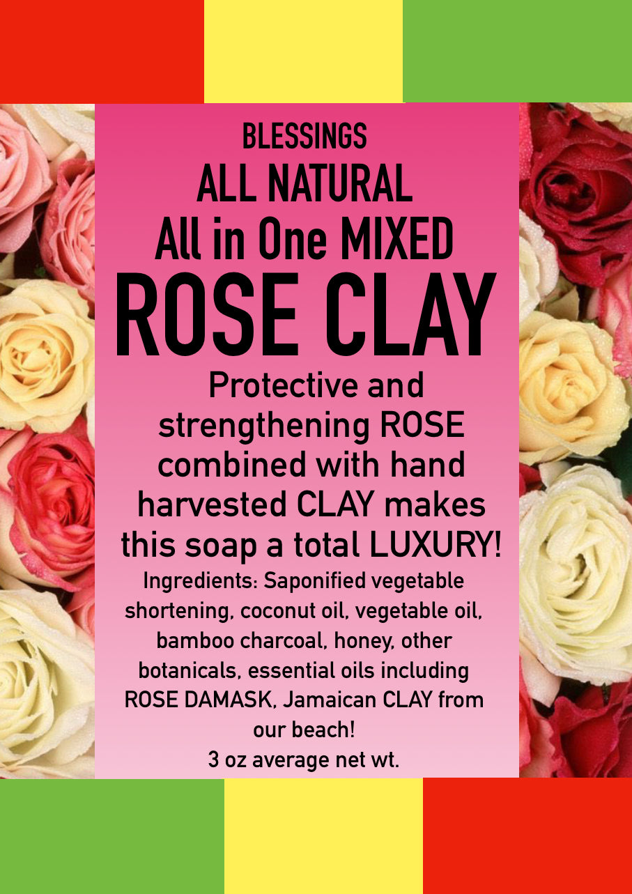 Limited edition! Luxurious rose essential oil, clay, grape seed extract and a soap base made of our castor oil, coconut milk, super honey and Irish moss soap pieces.