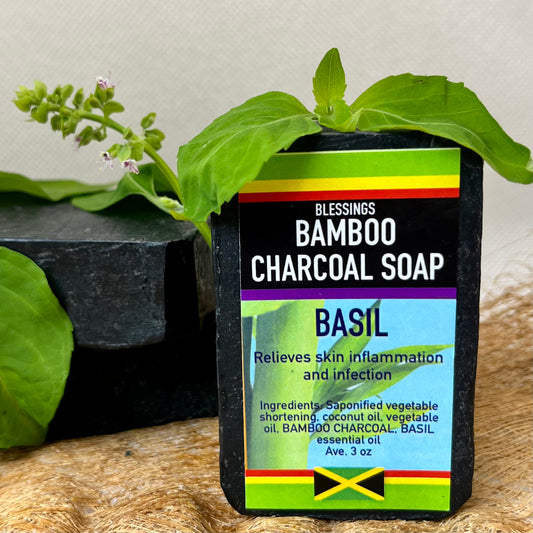 Bamboo Charcoal Basil Soap
